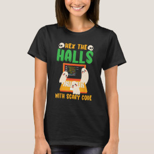 恐ろしいコードプログラマーHaでホール不気味を六角に Tシャツ