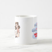 恐ろしいサッカーおもしろいサッシーレトロ人口 コーヒーマグカップ (中央)