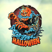 恐ろしいジャック・オ・ランタンの泡立つ頭 ウィンドウサイン (シート3)