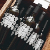 恐ろしいスカルまたは治療 |ハローウィンパーティ | ワインラベル