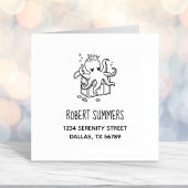 恐ろしいタコが宝箱を守る住所 セルフインキングスタンプ