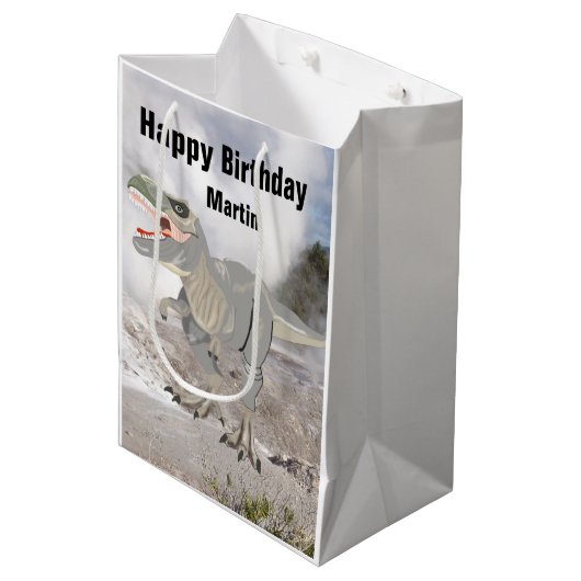 恐ろしいティラノサウルス中抱き枕 ミディアムペーパーバッグ (正面アングル)