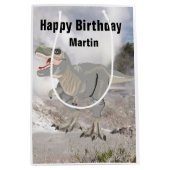 恐ろしいティラノサウルス中抱き枕 ミディアムペーパーバッグ (正面)