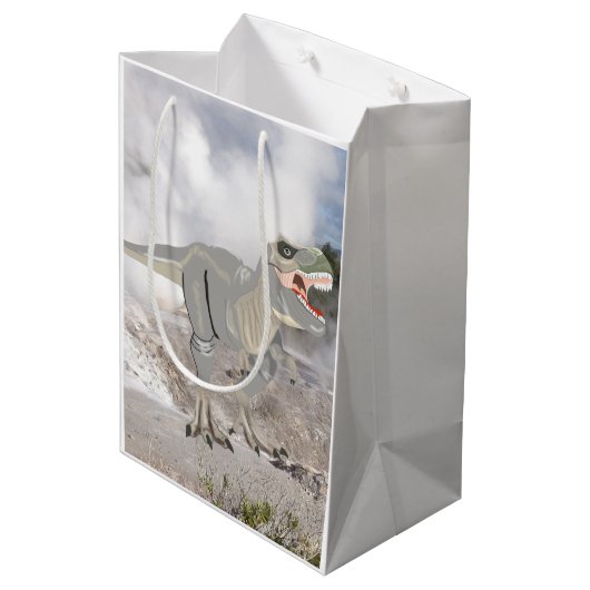 恐ろしいティラノサウルス中抱き枕 ミディアムペーパーバッグ (裏面アングル)