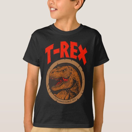 恐ろしいティラノサウルス・レックス 恐竜 Tシャツ (正面)