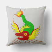 恐ろしいドラゴンプリント クッション (裏面)