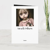 恐ろしいハロウィンを素晴らし迎える カード (裏面)