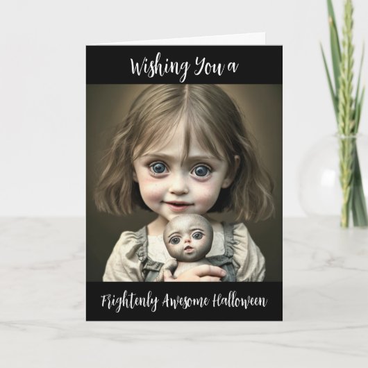 恐ろしいハロウィンを素晴らし迎える カード (正面)