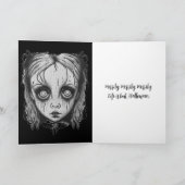 恐ろしいハロウィンを素晴らし迎える カード (内部)