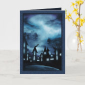 恐ろしいハロウィーンの夜 カード (黄色い花)