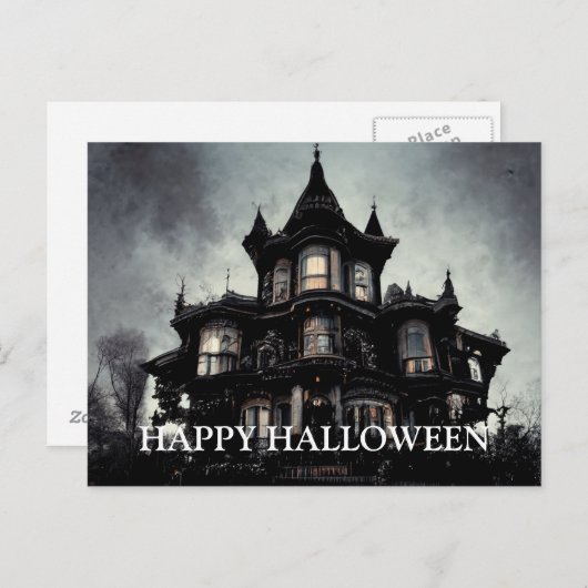 恐ろしいハロウィーンの夜 ポストカード (正面/裏面)