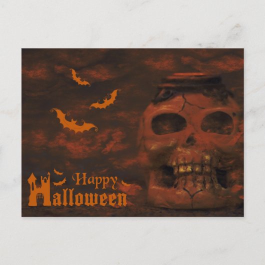 恐ろしいハロウィーンの夜 ポストカード (正面)