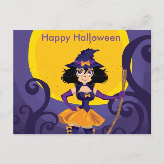 恐ろしいハロウィーンの夜 ポストカード (正面)