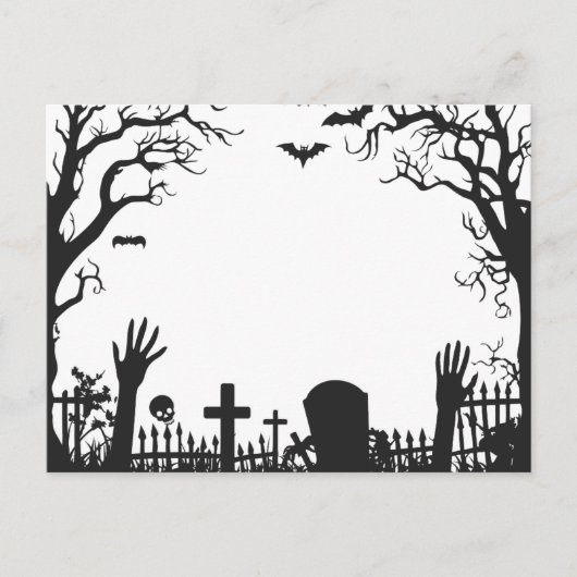 恐ろしいハロウィーンの夜 ポストカード (正面)
