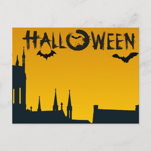 恐ろしいハロウィーンの夜 ポストカード (正面)