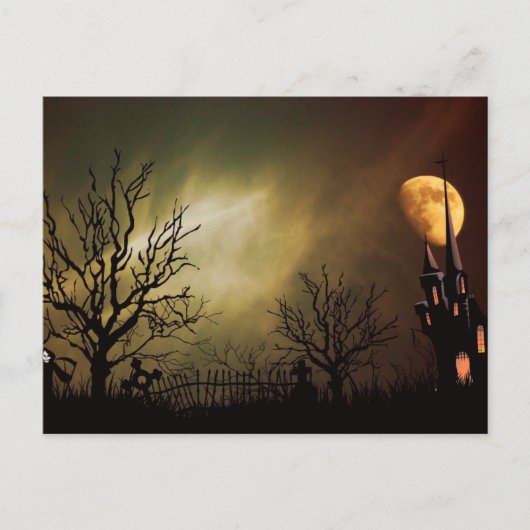 恐ろしいハロウィーンの夜 ポストカード (正面)