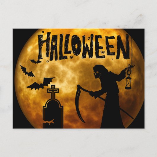 恐ろしいハロウィーンの夜 ポストカード (正面)