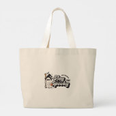 恐ろしいハロウィーンの幽霊への旅 ラージトートバッグ (裏面)