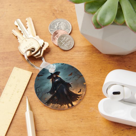 恐ろしいハロウィーンの魔女だ。 キーホルダー (デスク)