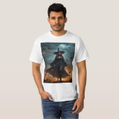 恐ろしいハロウィーンの魔女だ。 Tシャツ (正面フル)