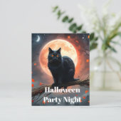 恐ろしいハロウィーンの黒猫の月明かり (スタンド正面)