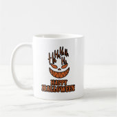 恐ろしいハロウィーン顔悲鳴ホラーダークスポック コーヒーマグカップ (左)