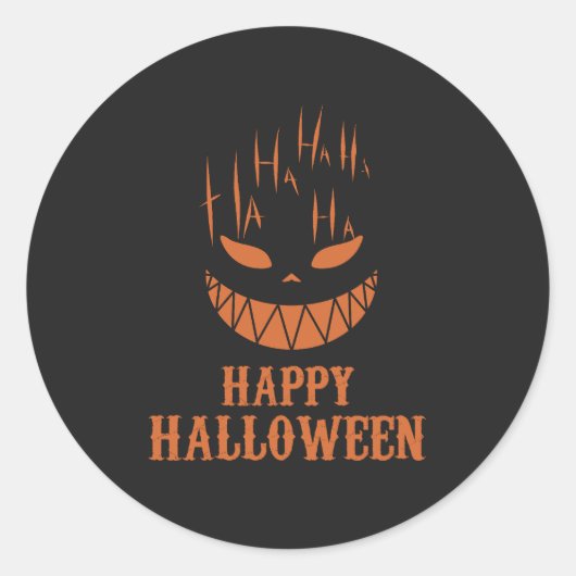 恐ろしいハロウィーン顔悲鳴ホラーダークスポック ラウンドシール (正面)