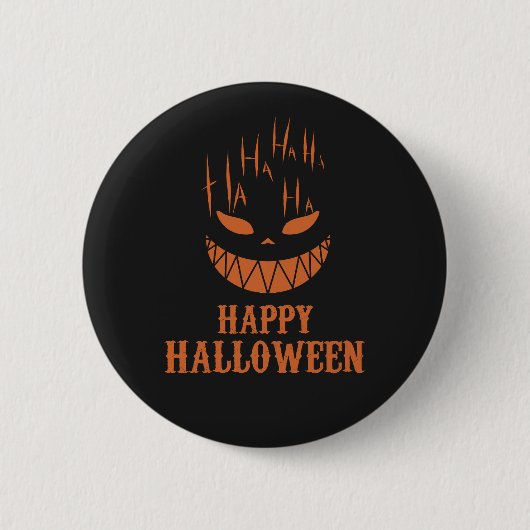 恐ろしいハロウィーン顔悲鳴ホラーダークスポック 缶バッジ (正面)