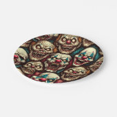 恐ろしいピエロハローウィンパーティ ペーパープレート (アングル)