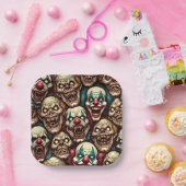 恐ろしいピエロハローウィンパーティ ペーパープレート (パーティー)