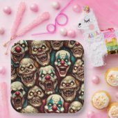 恐ろしいピエロハローウィンパーティ ペーパープレート (パーティー)