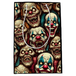 恐ろしいピエロハローウィンパーティ ミディアムペーパーバッグ