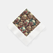 恐ろしいピエロハローウィンパーティ 縁ありカクテルナプキン (角)