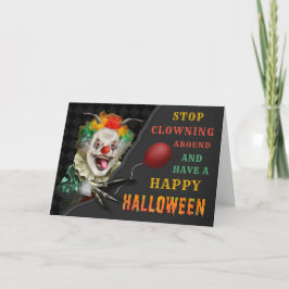 恐ろしいピエロ気味の悪いサーカスハロウィンジおもしろいョーク カード
