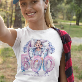 恐ろしいピンクパープル10代のハロウィーンスレポバーティー トライブレンドＴシャツ