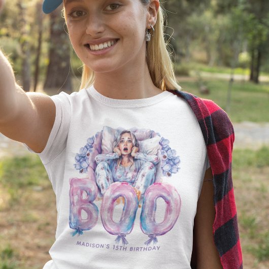 恐ろしいピンクパープル10代のハロウィーンスレポバーティー トライブレンドＴシャツ