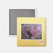 恐ろしいピンク色に消えた マグネット (正面/裏面)