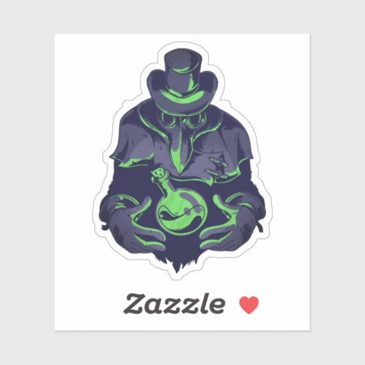 恐ろしいペストドクターハロウィンギフトゴシックデザイン シール (シート)