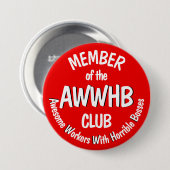 恐ろしいボスモットーv1 缶バッジ (正面&裏面)