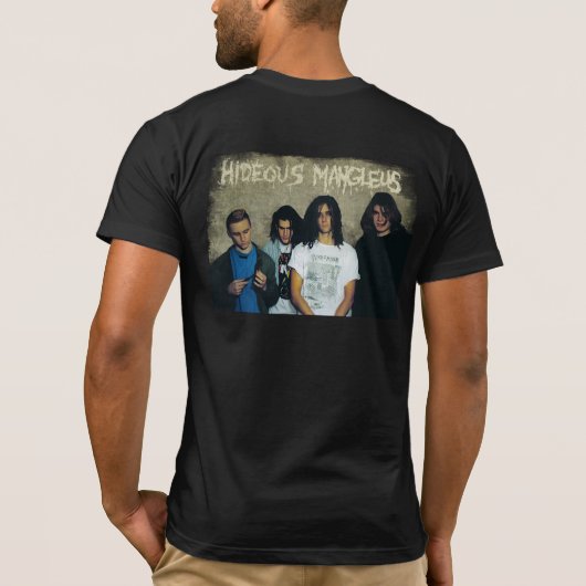 恐ろしいマングレスヴァンパイアデザイン（風化） Tシャツ (裏面)