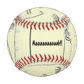 恐ろしい叫び声の顔がデザイン笑わされる中 野球ボール (正面)