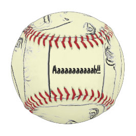 恐ろしい叫び声の顔がデザイン笑わされる中 野球ボール