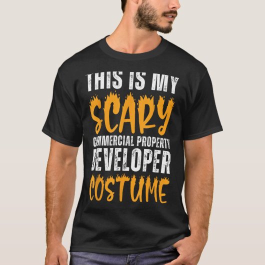 恐ろしい商業不動産デベロッパーのおもしろい衣装 Tシャツ (正面)
