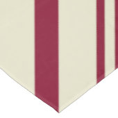 「恐ろしい夜のストライプ」ブルゴーニュとホワイト テーブルクロス (アングル)