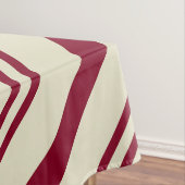 「恐ろしい夜のストライプ」ブルゴーニュとホワイト テーブルクロス (インサイチュ)