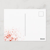 恐ろしい成人血液(ばちゃばちゃ)跳ねるハローウィンパーティ ポストカード (裏面)