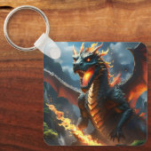恐ろしい火吹き竜 キーホルダー (正面)