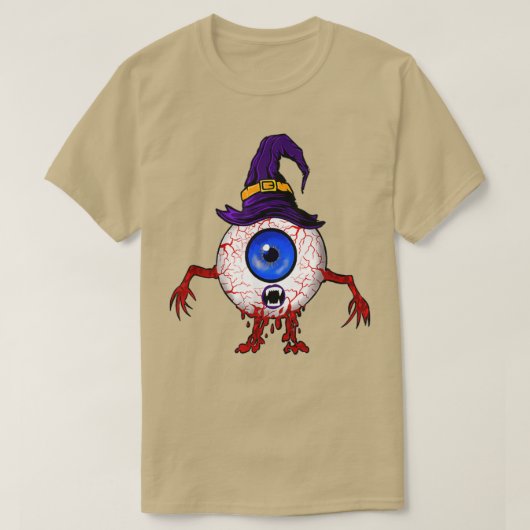 恐ろしい眼科用衣服ハロウィーン検眼用オポ Tシャツ (デザイン正面)