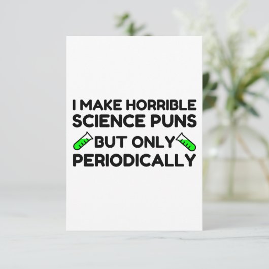 恐ろしい科学は定期的にパンチする サンキューカード (スタンド正面)