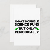 恐ろしい科学は定期的にパンチする サンキューカード (正面/裏面)